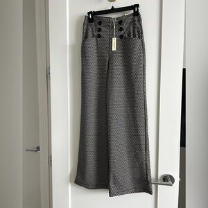 NWT MAX STUDIO LONDON Sailor High Waist Wide
Leg Pants Geometric Trousers Sz XS